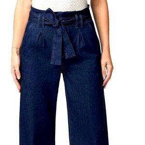 Paige Harper flutter dark denim with wide belt